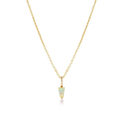 Linda Tahija Binary Gemstone Necklace, Opal, Gold or Silver