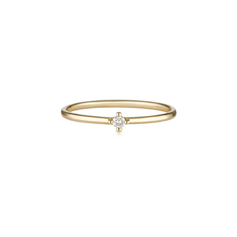 Linda Tahija 9k Gold Cora Diamond Ring