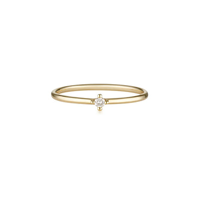 Linda Tahija 9k Gold Cora Diamond Ring