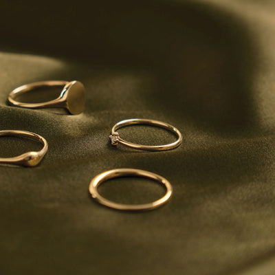 Linda Tahija 9k Gold Cora Diamond Ring