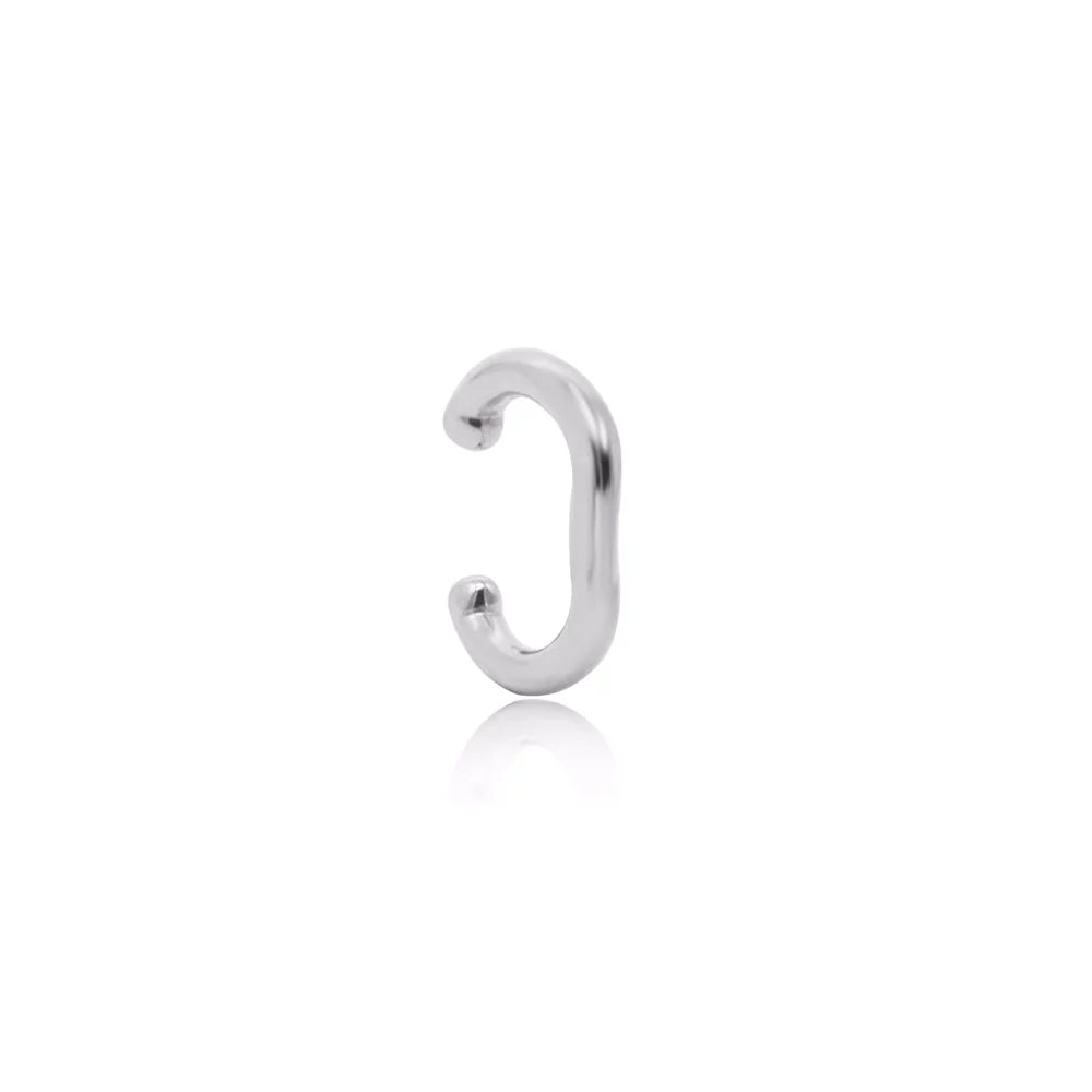 Linda Tahija Curve Ear Cuff, Silver