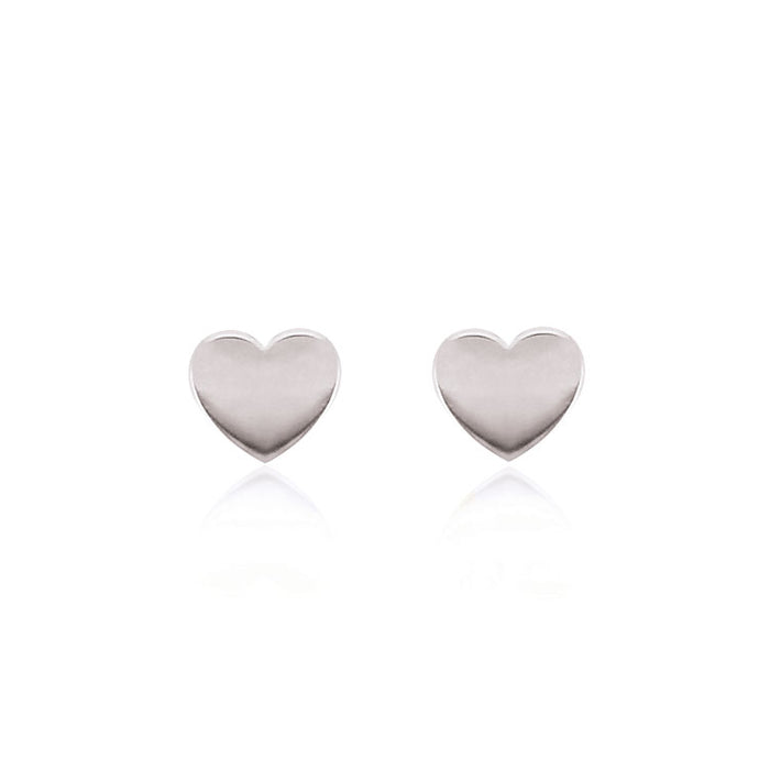 Linda Tahija Heart Stud Earrings, Silver