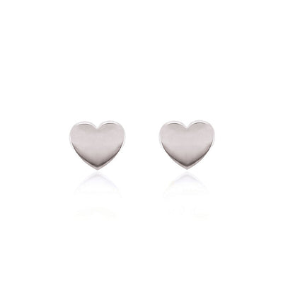 Linda Tahija Heart Stud Earrings, Silver
