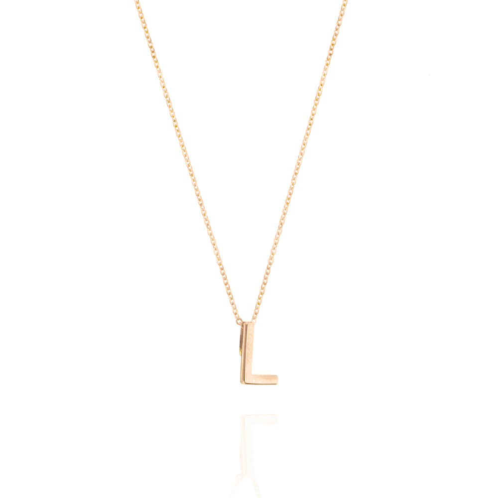 Linda Tahija Letter Necklace, Silver (A-Z)