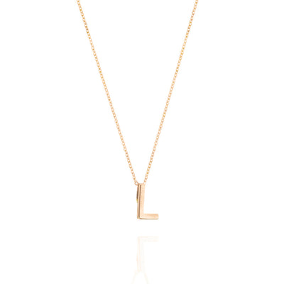 Linda Tahija Letter Necklace, Silver (A-Z)