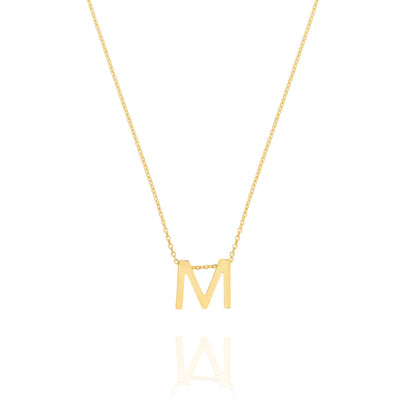 Linda Tahija Letter Necklace, Silver (A-Z)