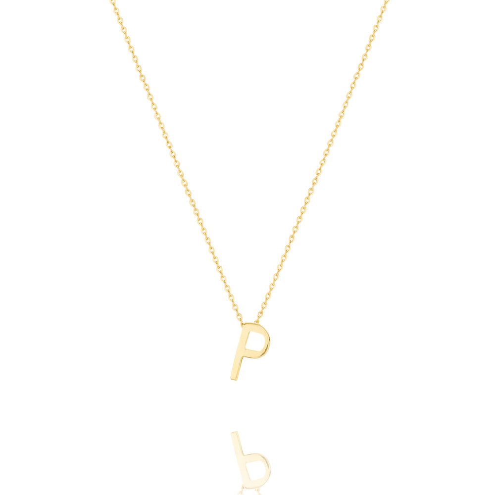 Linda Tahija Letter Necklace, Gold (A-Z)