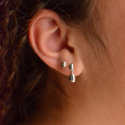 Linda Tahija Lou Drop Earrings, Silver