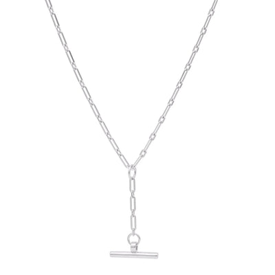Linda Tahija Requisite T-Bar Necklace, Silver