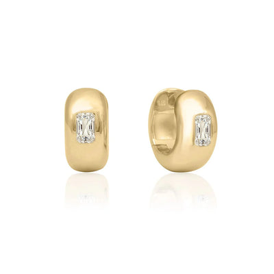 Linda Tahija Rocco Huggie Earrings, Gold