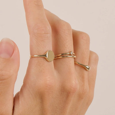 Linda Tahija 9k Gold Signet Ring