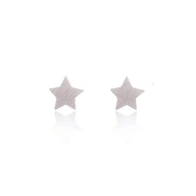 Linda Tahija Star Stud Earrings, Silver