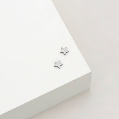 Linda Tahija Star Stud Earrings, Silver