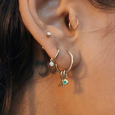 Linda Tahija 9k Gold Tiny Letter Charm