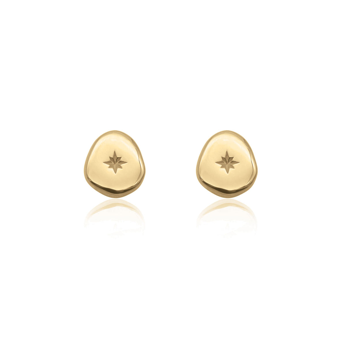 Linda Tahija Vega Stud Earrings, Gold