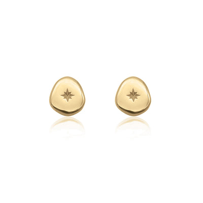 Linda Tahija Vega Stud Earrings, Gold