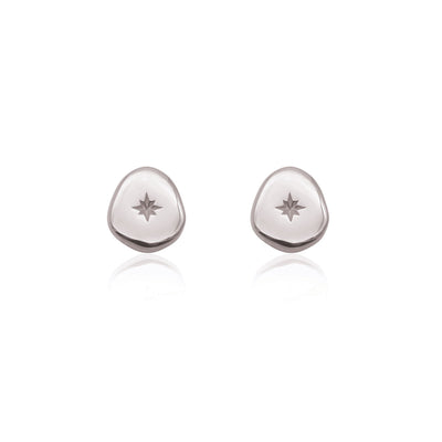 Linda Tahija Vega Stud Earrings, Silver