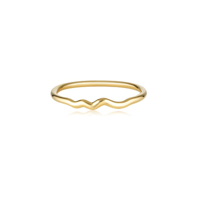Linda Tahija Wave Ring, Gold
