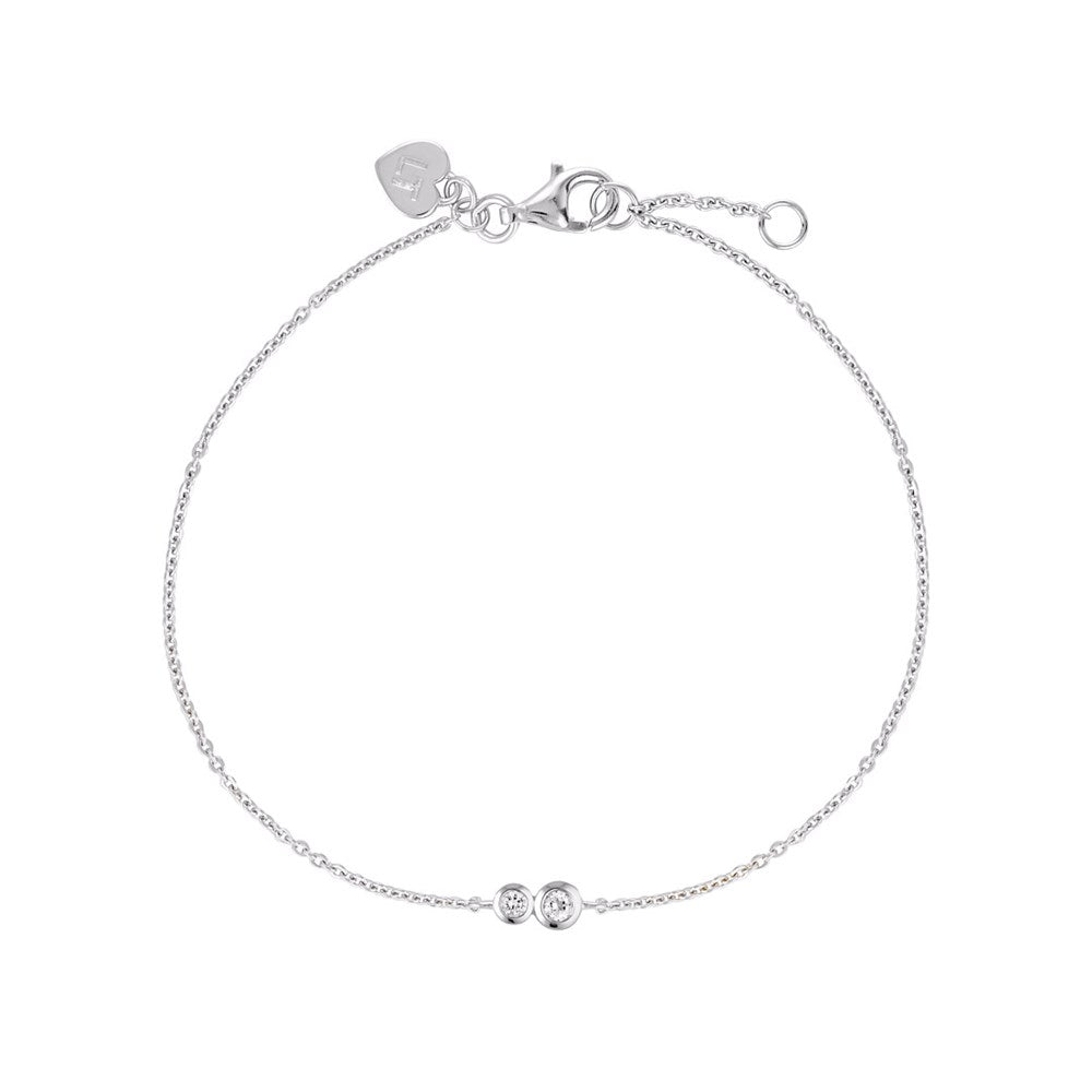 Linda Tahija White Topaz Duo Bracelet, Silver