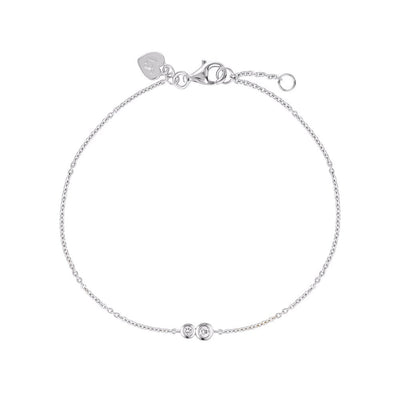 Linda Tahija White Topaz Duo Bracelet, Silver