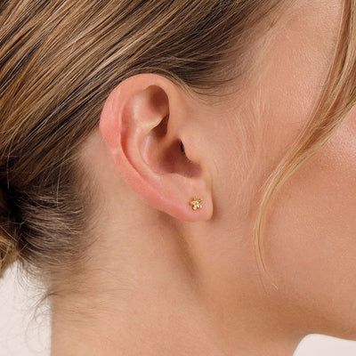 Linda Tahija Wildflower Stud Earrings, Silver