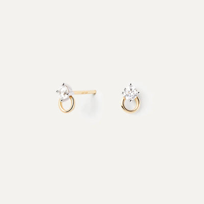 PD Paola Fine 18k Gold Diamond Ari Stud Earrings