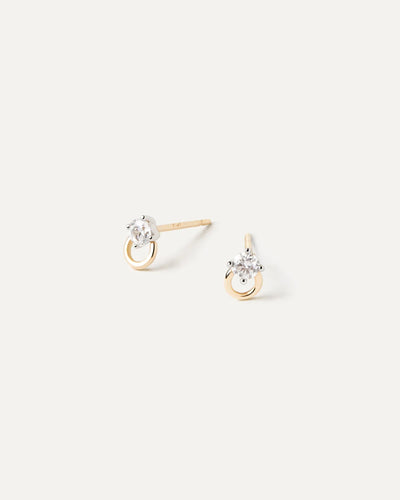 PD Paola Fine 18k Gold Diamond Ari Stud Earrings