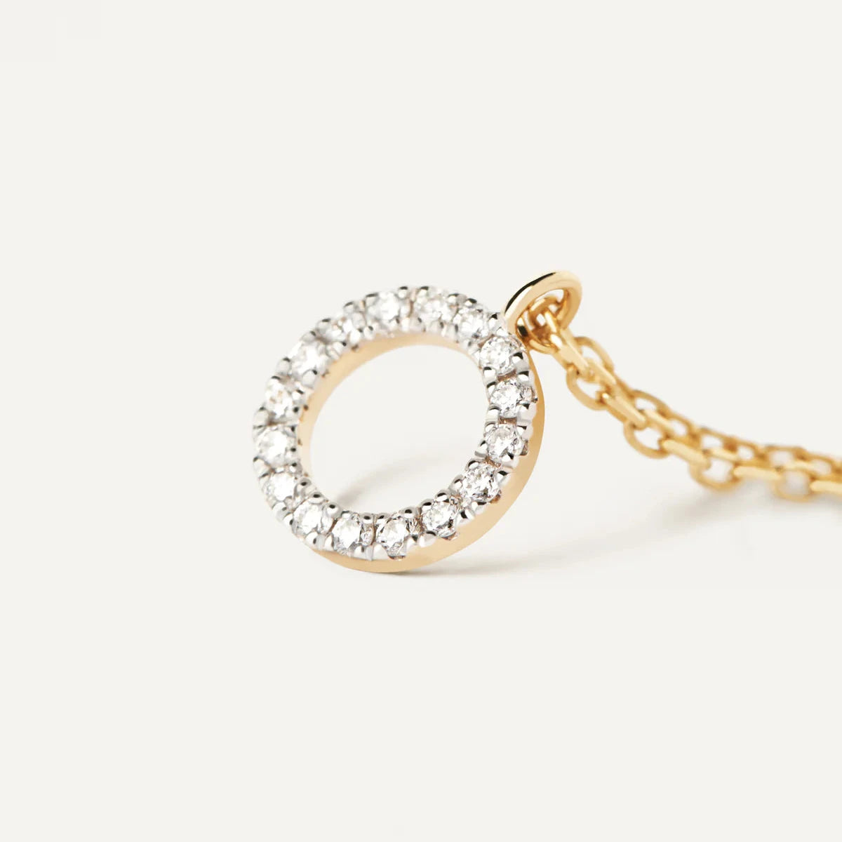 PD Paola Fine 18k Gold Diamond Circle Necklace