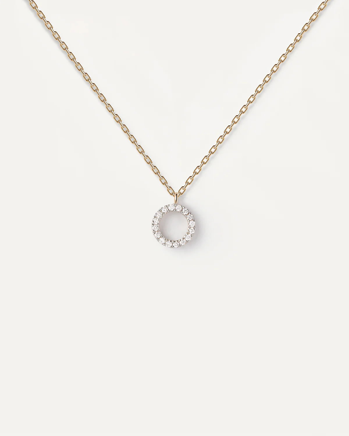 PD Paola Fine 18k Gold Diamond Circle Necklace