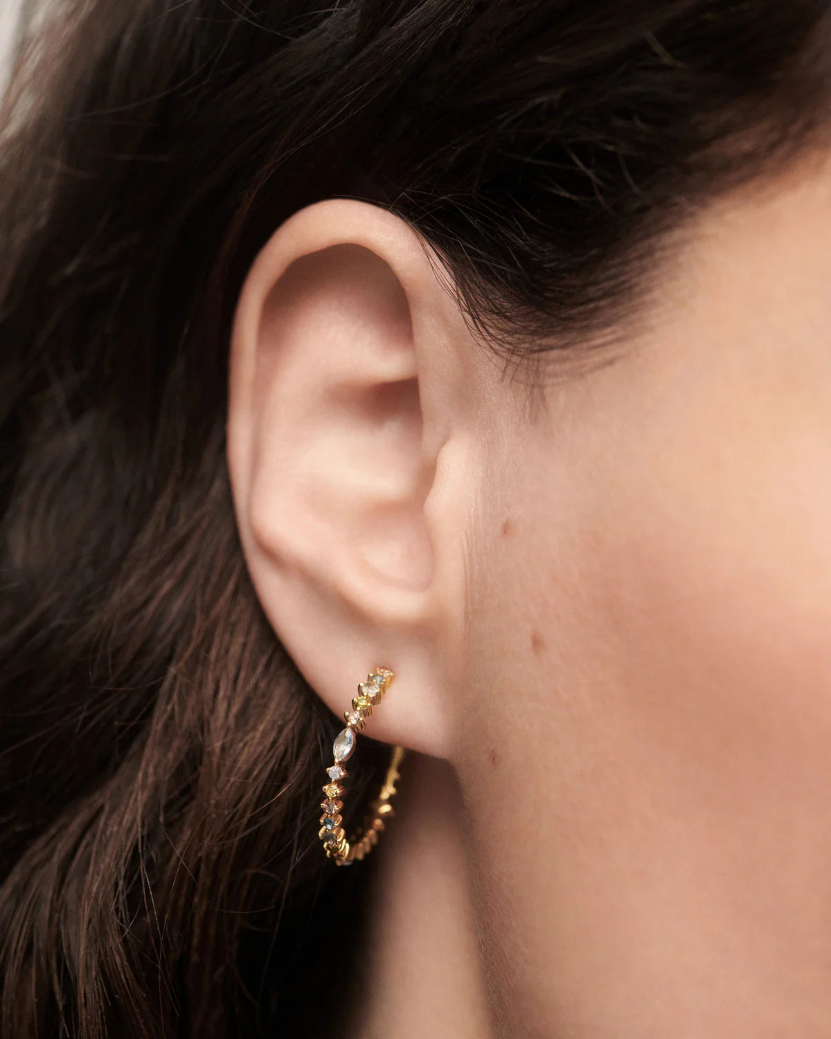 PD Paola Lotus Hoop Earrings, Gold