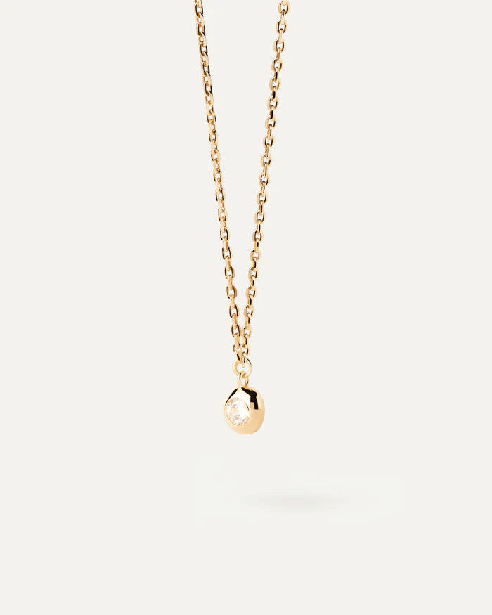 PD Paola Sand Solitary Necklace, Gold