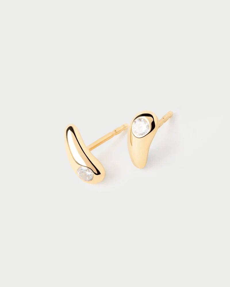 PD Paola Serena Stud Earrings, Gold