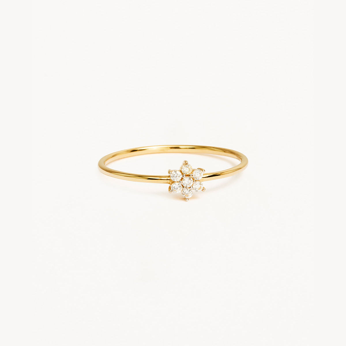 By Charlotte 14k Gold Crystal Lotus Flower Ring