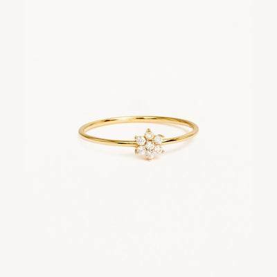 By Charlotte 14k Gold Crystal Lotus Flower Ring