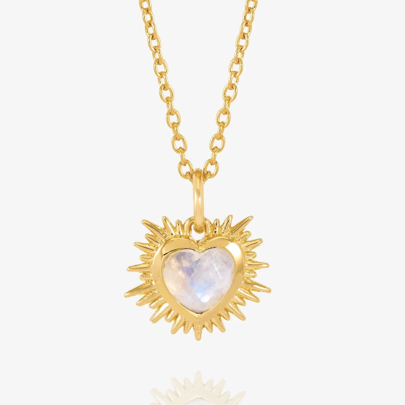 Rachel Jackson Electric Love June Birthstone Heart Necklace, Gold