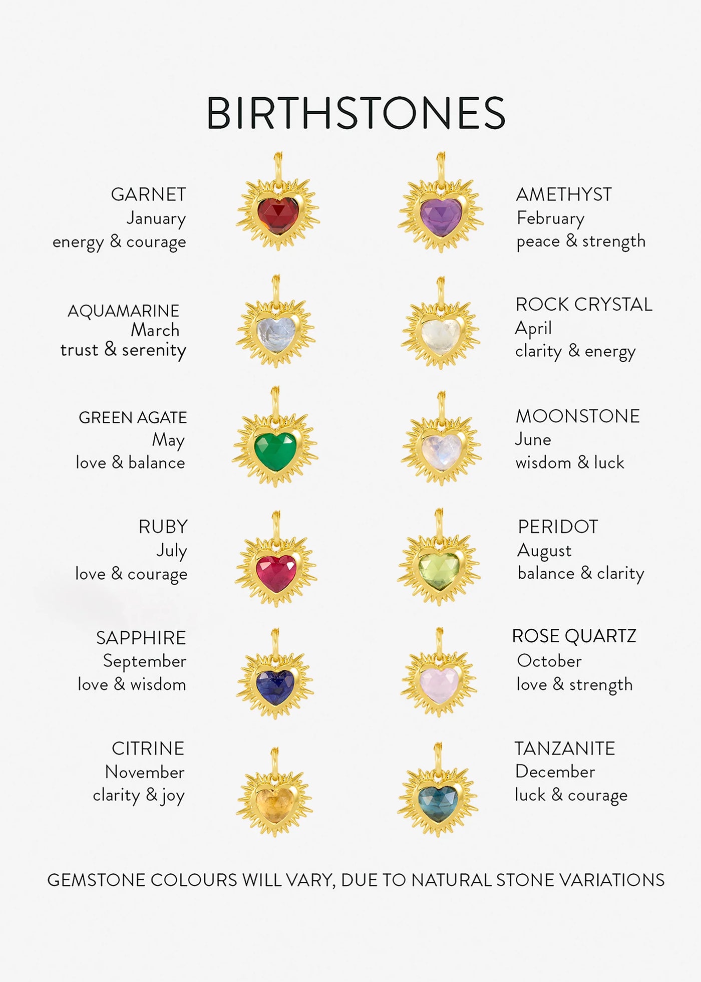 Rachel Jackson Electric Love June Birthstone Heart Necklace, Gold