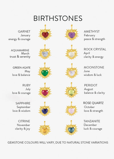 Rachel Jackson Electric Love June Birthstone Heart Necklace, Gold