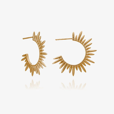 Rachel Jackson Electric Goddess Medium Hoop Earrings, Gold