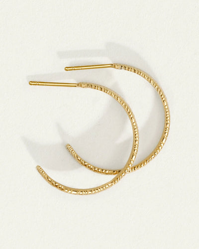 Temple of the Sun Agave Hoop Earrings, Gold