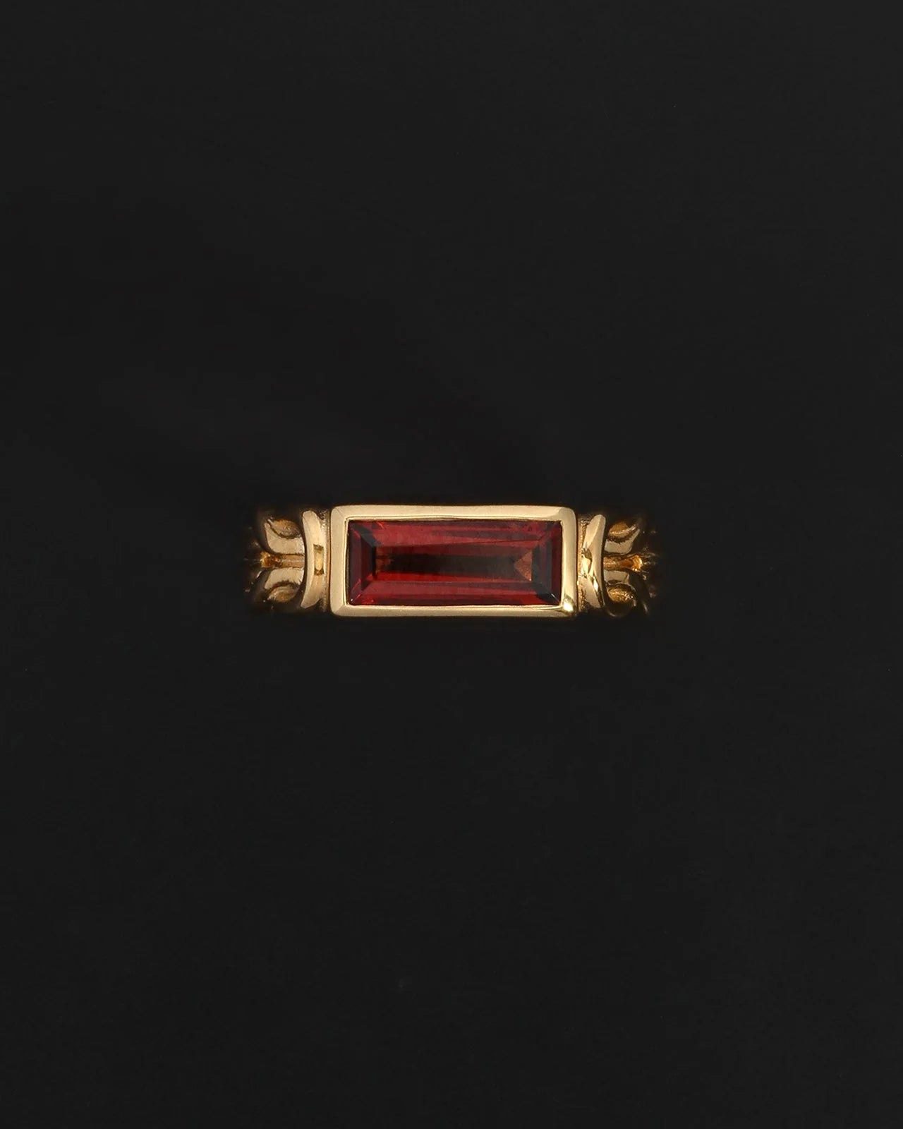 Temple of the Sun Airla Solitaire Ring Garnet, Gold