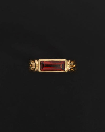 Temple of the Sun Airla Solitaire Ring Garnet, Gold