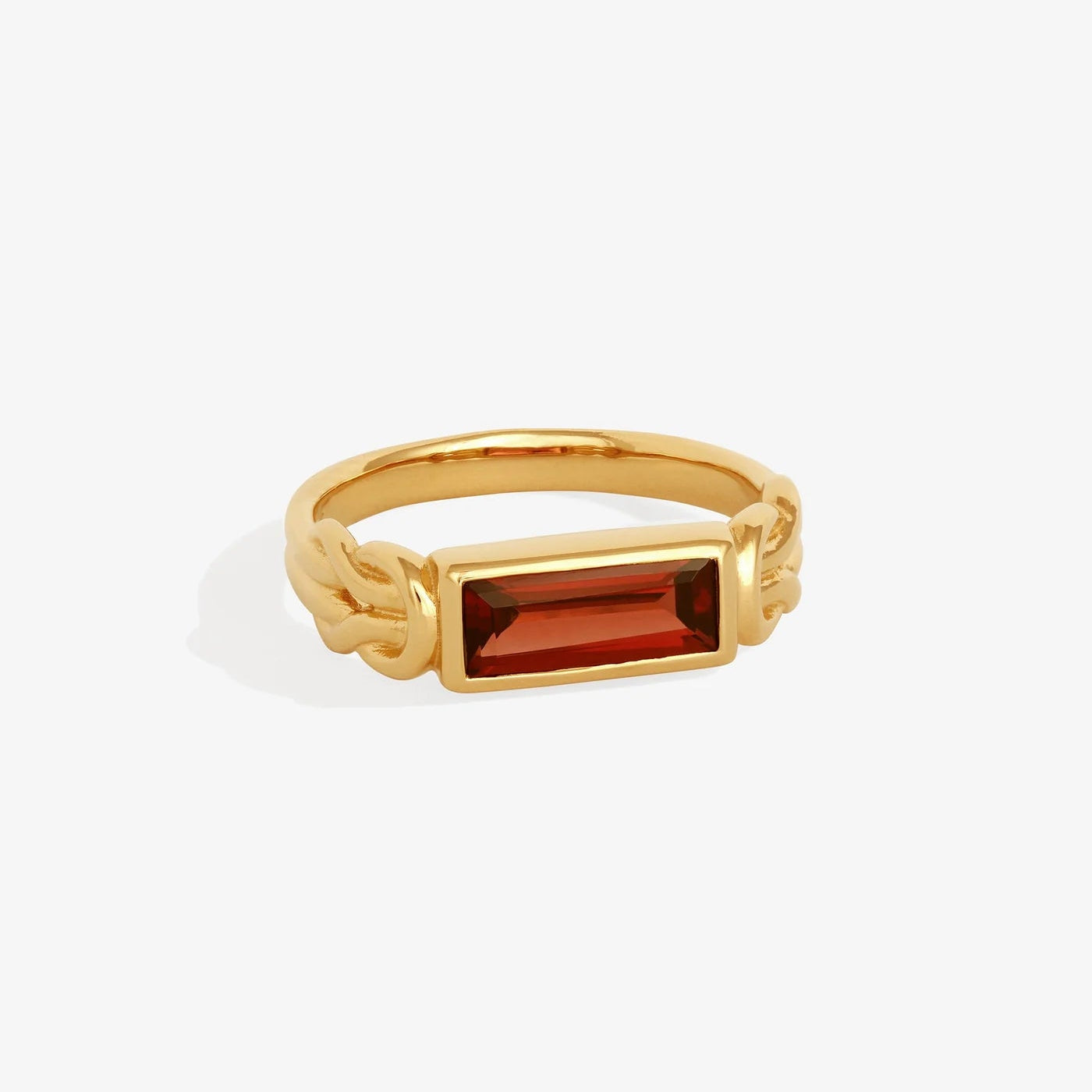 Temple of the Sun Airla Solitaire Ring Garnet, Gold