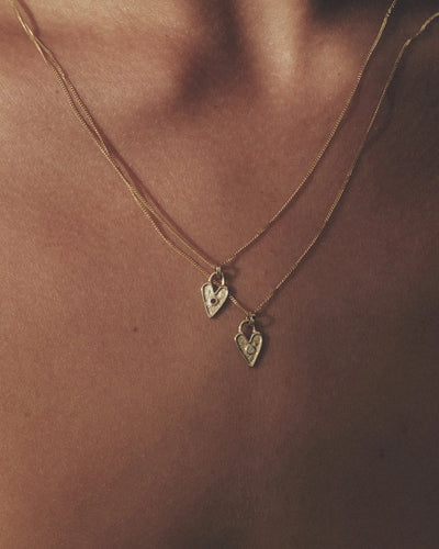 Temple of the Sun Solid Gold Amore Diamond Necklace