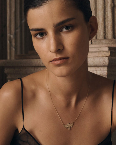 Temple of the Sun Solid Gold Aquila Necklace