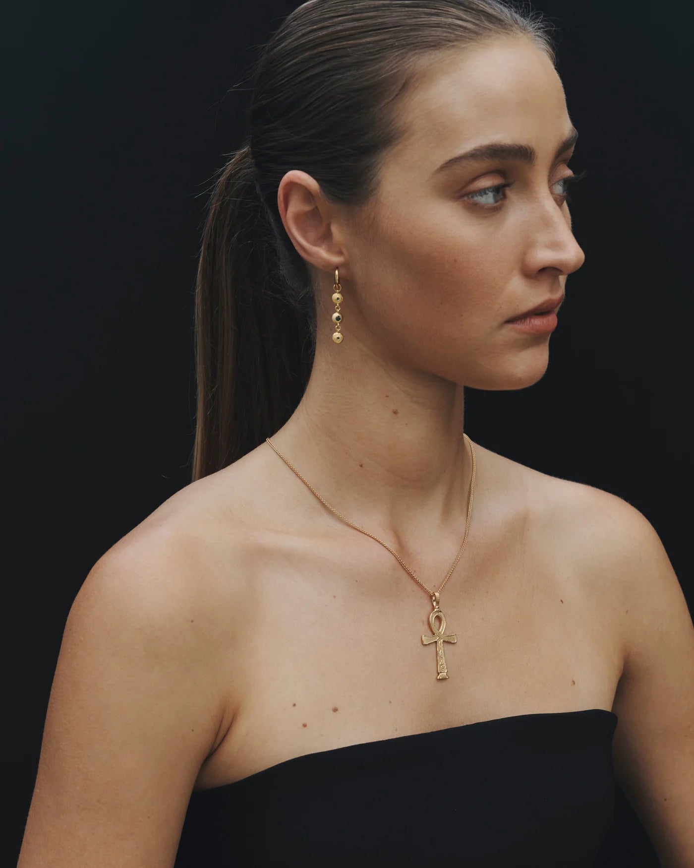 Temple of the Sun Blessing Earrings, Gold
