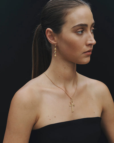 Temple of the Sun Blessing Earrings, Gold