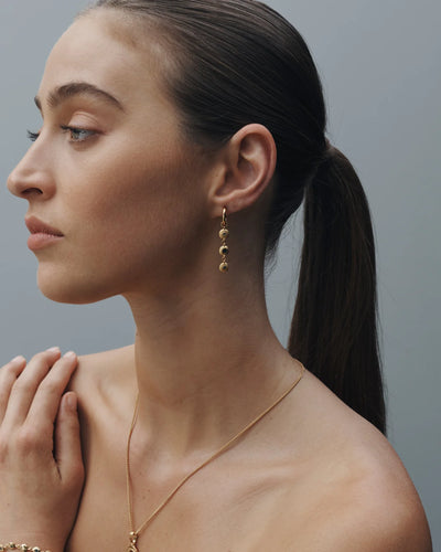 Temple of the Sun Blessing Earrings, Gold