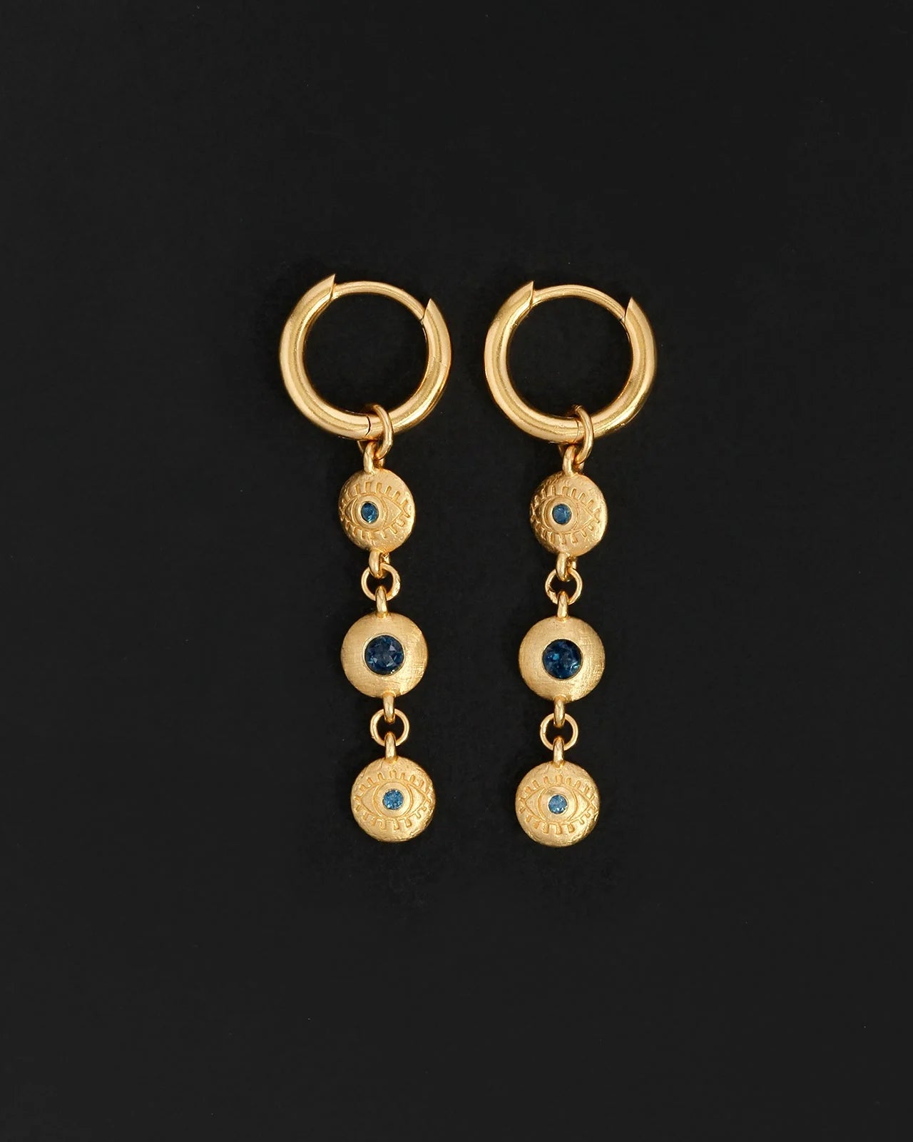 Temple of the Sun Blessing Earrings, Gold