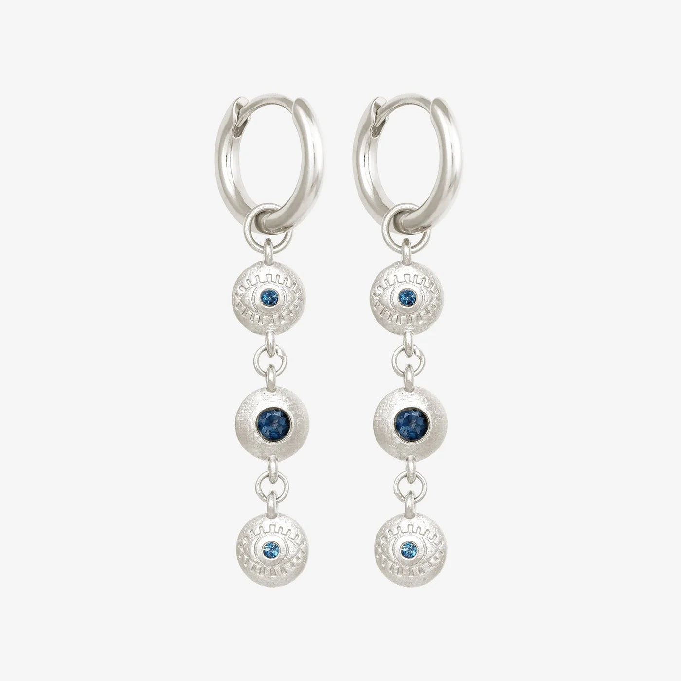 Temple of the Sun Blessing Earrings, Silver