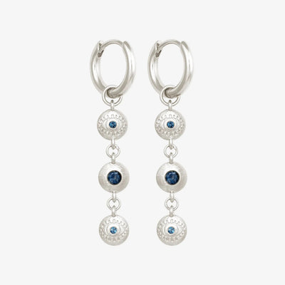 Temple of the Sun Blessing Earrings, Silver